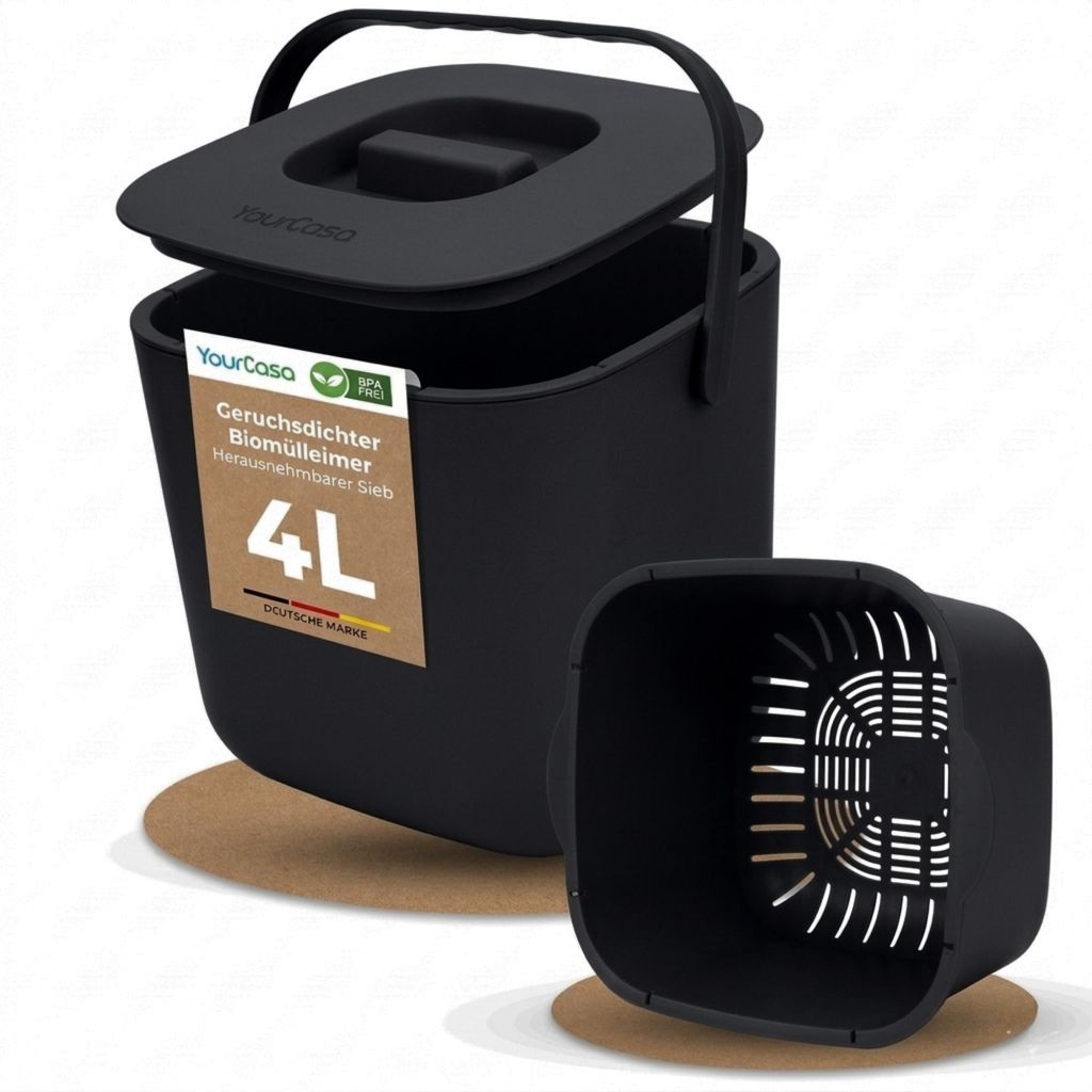 YourCasa Biomülleimer Küche 4L Komposteimer Küche für Produktbild 