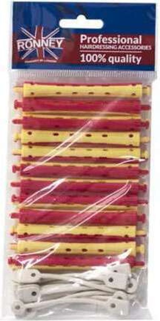 RONNEY Professional Dauerwellen Lockenwickler - Cold Wave Rods - 033- gelb/rot
