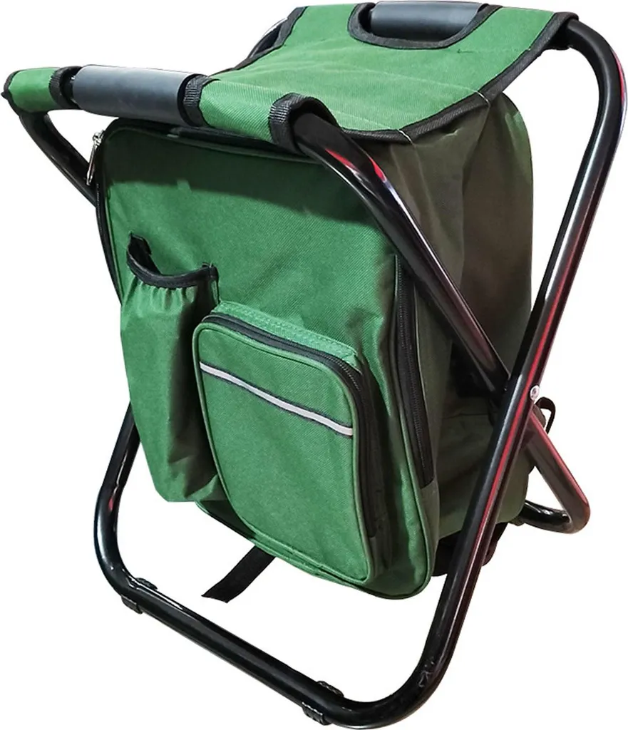 Tabouret pliable en tissu Oxford avec sac à outils pour la pêche