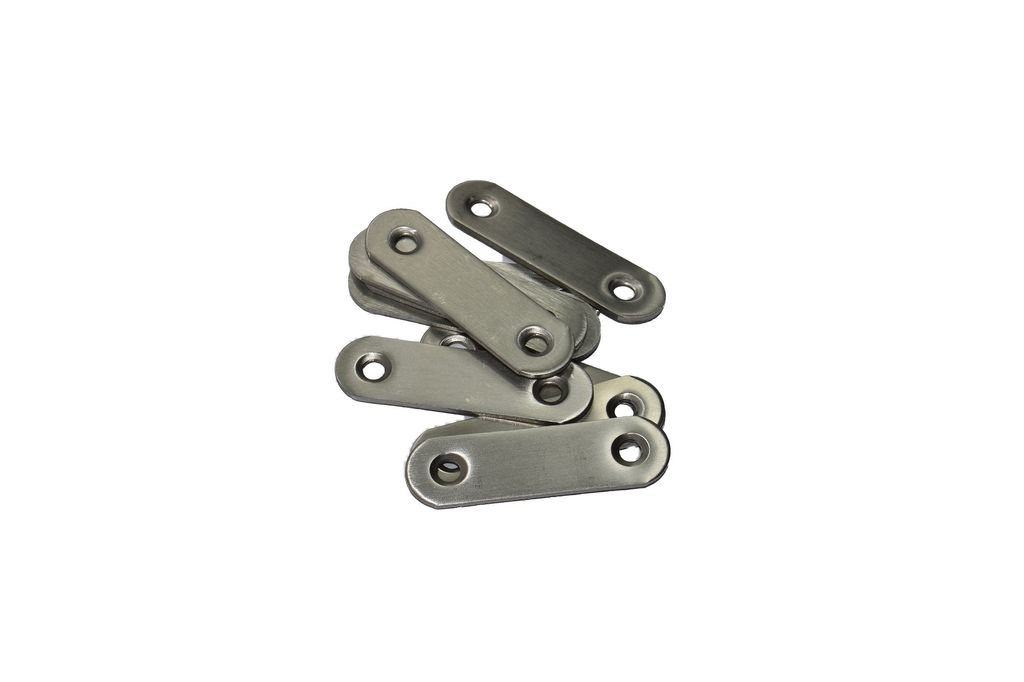 Edelstahl Verbinder 60x16mm (VE 10 Stück) Flachverbinder Lochplatte Platte Beschlag