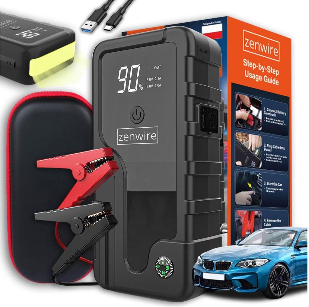 Jump Starter 12V - Booster 2000A - 6400 mAh per auto - Immagine del prodotto 