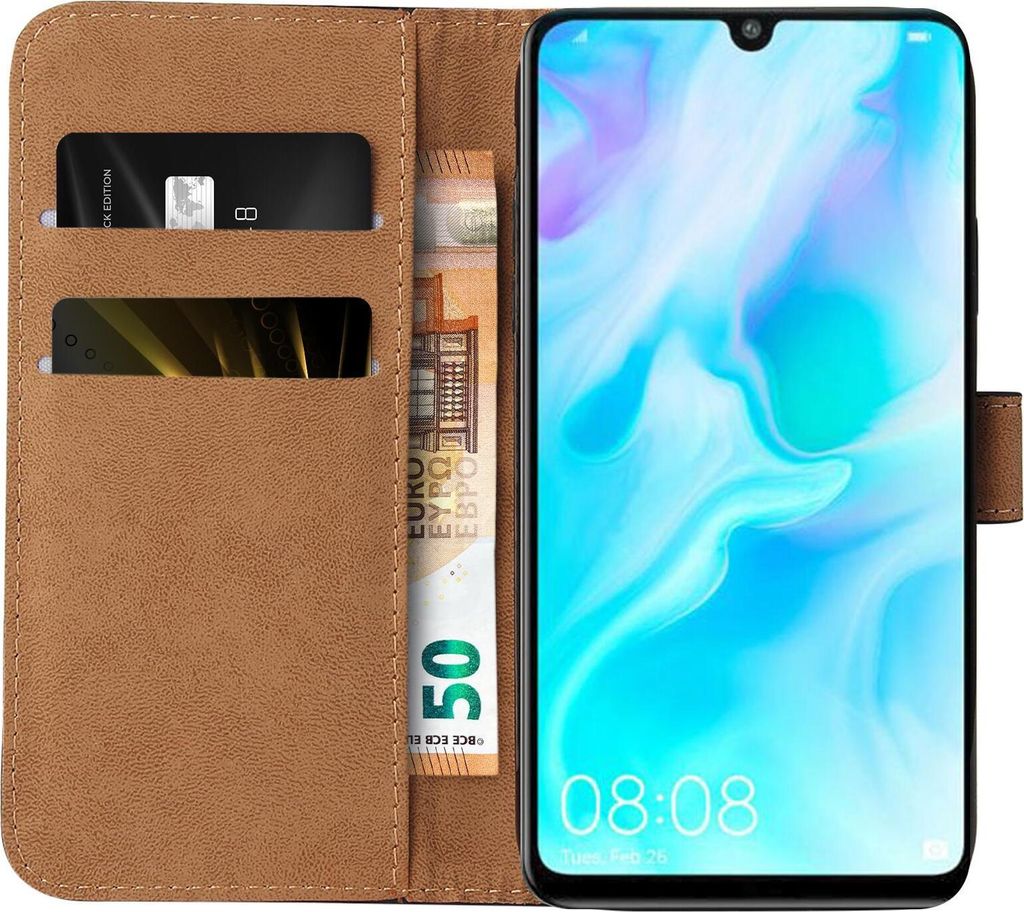 Handy Hülle für Huawei P30 Lite Klapphülle Bookcase Flip Produktbild 2