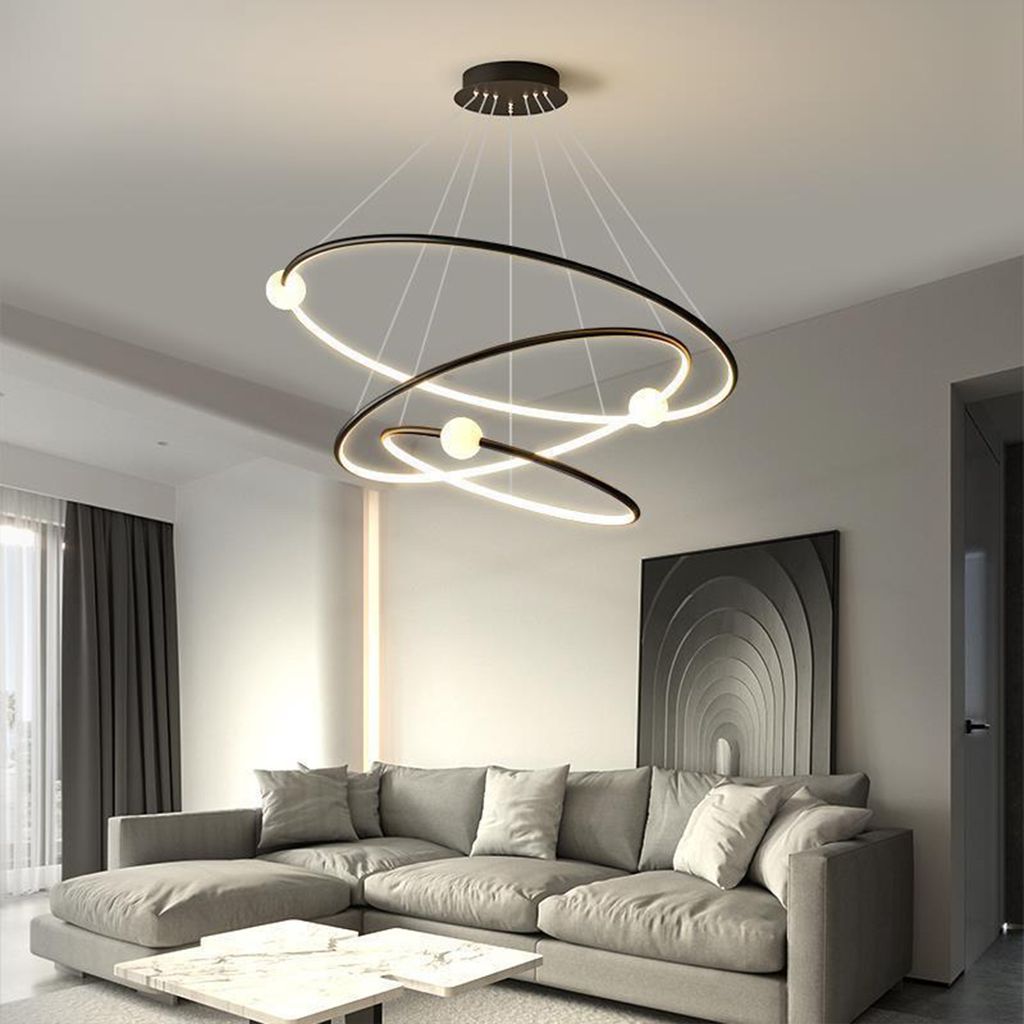 LED Pendelleuchten, Esszimmer Pendellampe,Kreative 3 Ringe Produktbild 5