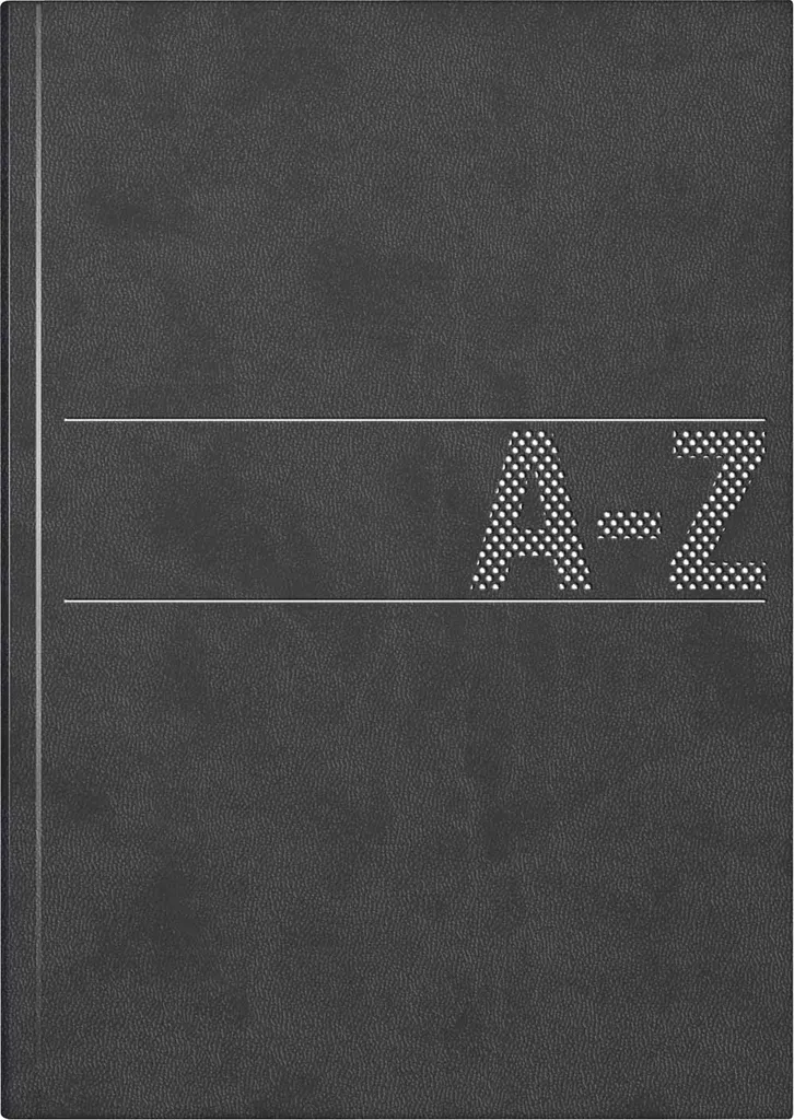 Grand Carnet d'adresses A5 pour Bureau et Maison 128 pages Noir Chic