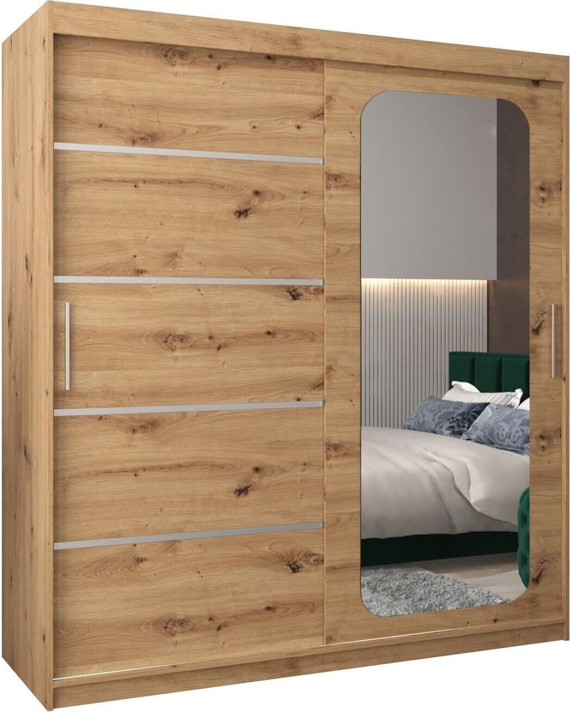 MEBLE KRYSPOL Promo 2180 Schlafzimmerschrank zwei Schiebetüren - Artisan