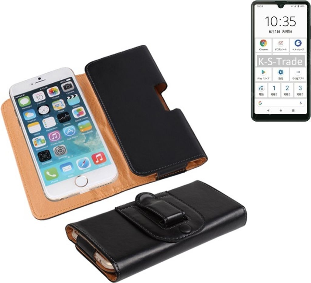 K-S-Trade Schützhülle Handyhülle kompatibel mit Sony Xperia Ace II Holster Gürtel Tasche Schutzhülle Handy-Tasche Smartphone Case Seitentasche