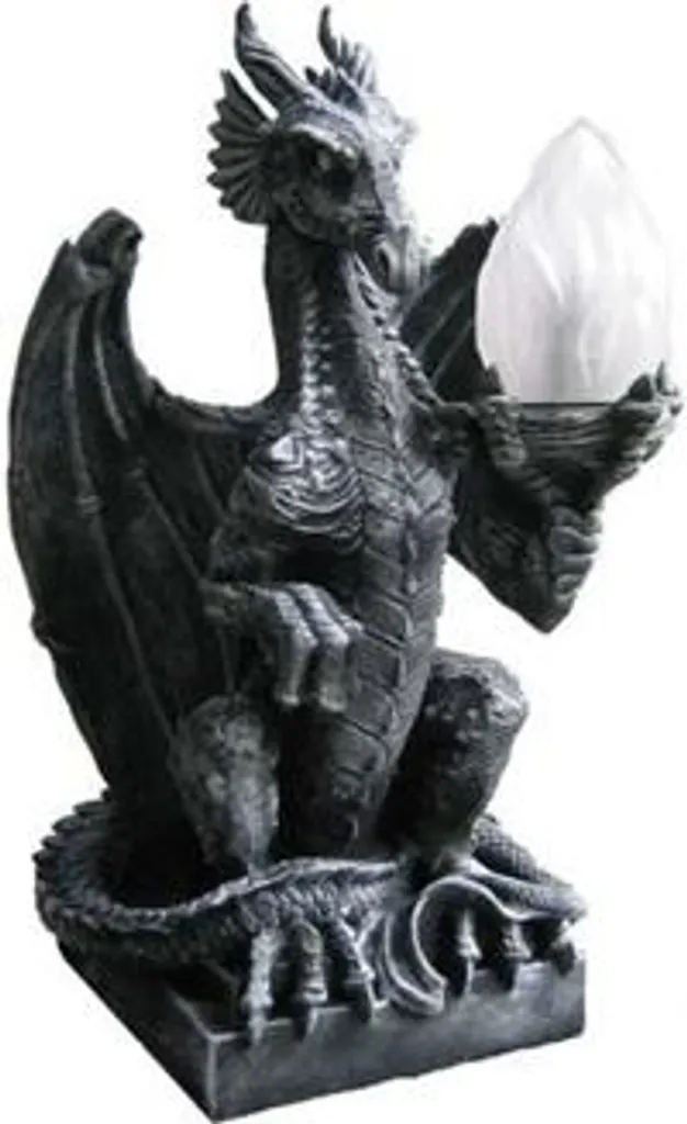 Grande Statue Dragon 50cm de Haut - Figurine Gothique avec Éclairage