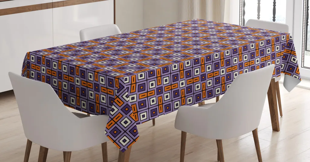 Tovaglia Vintage Anni '70 ABAKUHAUS 140x200cm Astratta Arancione