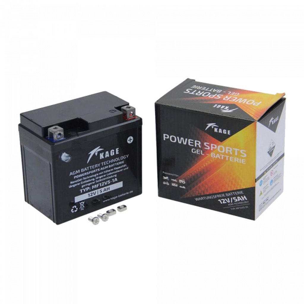 Gélová batéria Kage YTX5L, 12 V 5 Ah, kladný pól vpravo, Obrázok produktu 