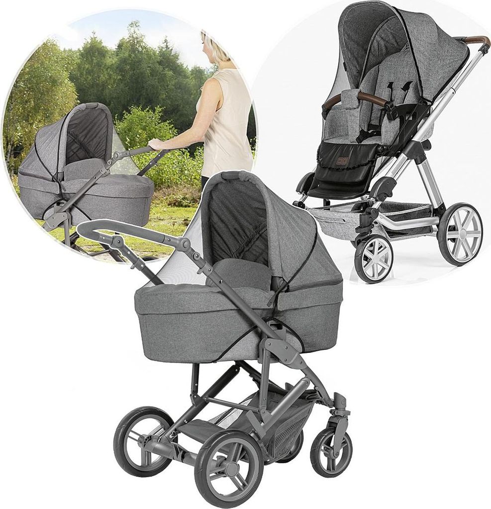 reer 87021, Moskitonetz, Schwarz, Einfarbig, Kinderwagen, Produktbild 