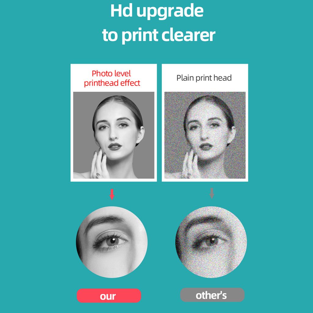 X5 Thermo-Fotodrucker Pocket Label Maker 200 dpi Kabelloser Belegdrucker fuer Arbeitsplan Memo Studie Notizen Listen Journaldruck Kompatibel mit An...