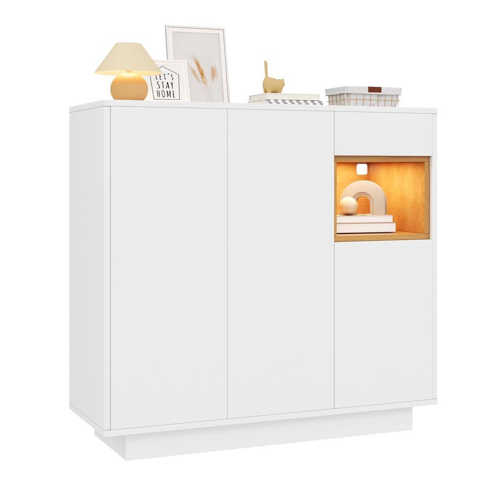 Moderner Schuhschrank mit einer Schublade,verstellbaren Einlegeböden,Gross Schuhschrank perfekt für einen modernen Eingangsbereich