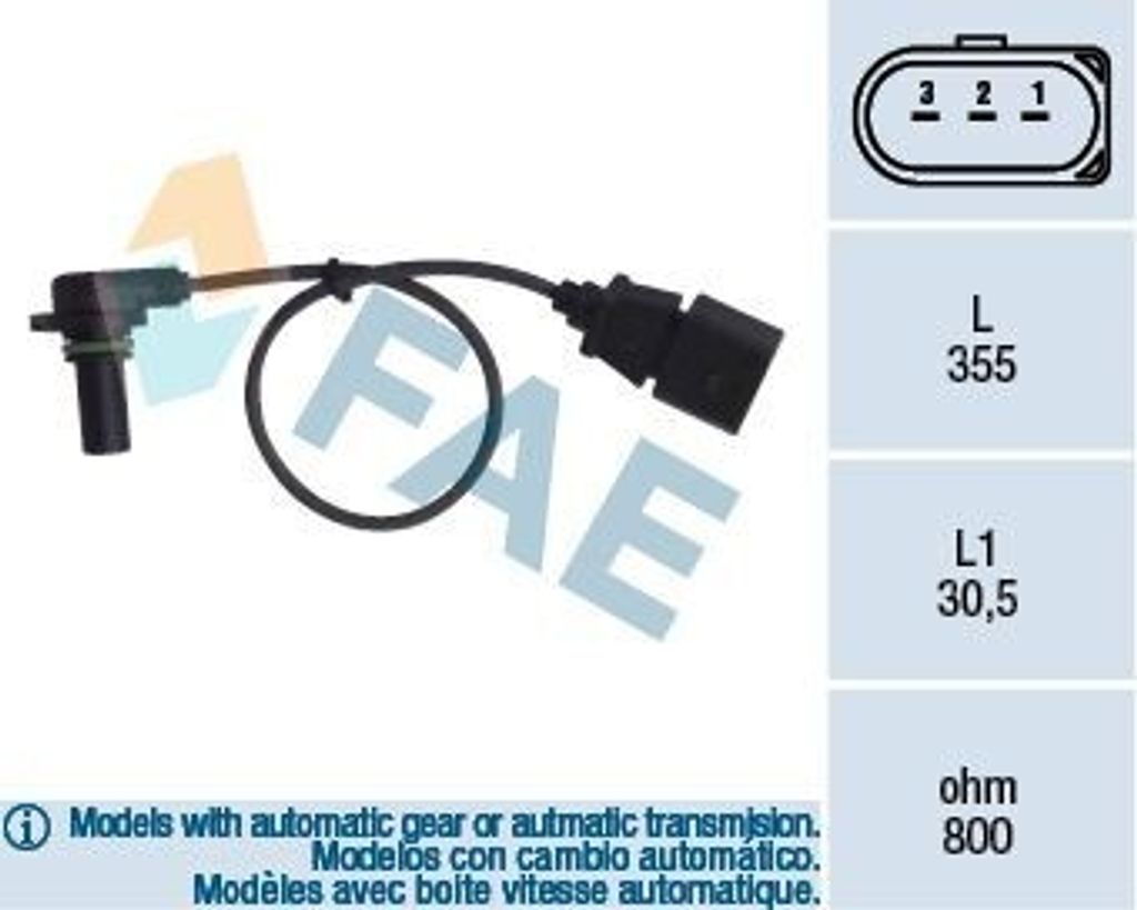 FAE Drehzahlsensor Sensor 79062 für VW Golf IV Schrägheck (1J1)