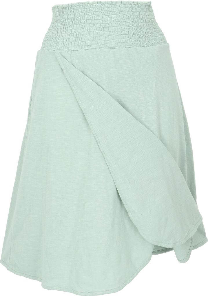 Rock aus Baumwolle, Yogarock im Wickellook, Tanzrock - Mint, Damen, Grün, Baumwolle(Bio), Größe: S