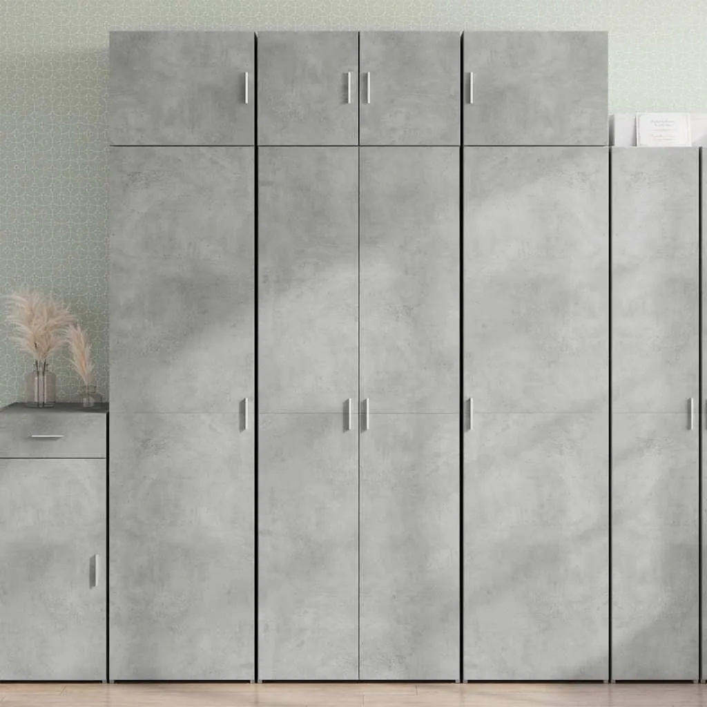 Armoire haute vidaXL gris béton 70x42,5x225 cm en bois d'ingénierie