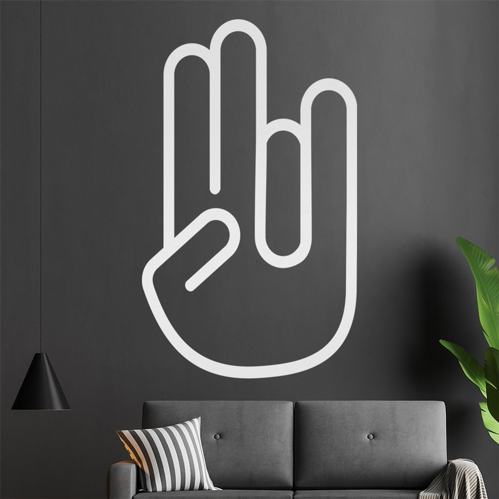 The Shocker Hand Wandtattoo in 6 Größen - Wandaufkleber Wall Sticker - Dekoration, Küche, Wohnzimmer, Schlafzimmer, Badezimmer