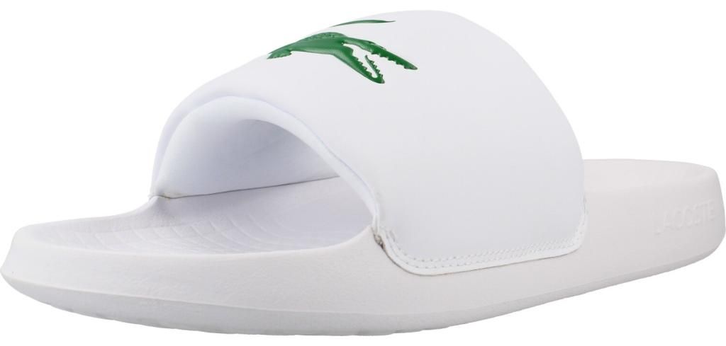 Lacoste Badelatschen Serve Slide 1.0 Herren Weiß Grün Produktbild 