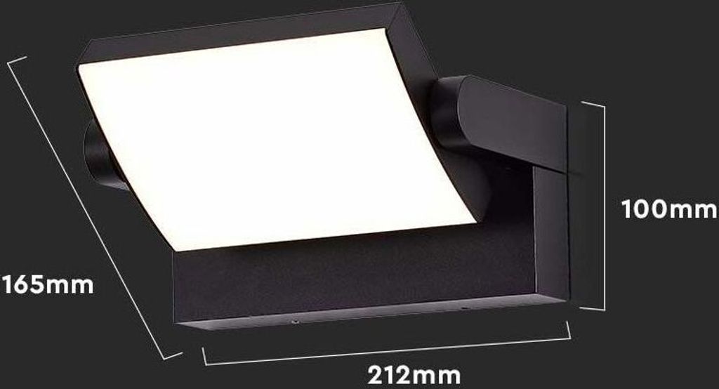 LED Solution Černé fasádní LED svítidlo náklopné 17W IP65 Obrázek produktu 6
