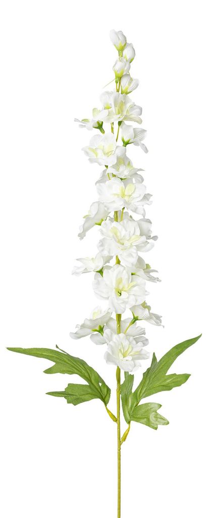 Kunstblume RITTERSPORN 75cm. Künstlicher Delphinium in WEISS