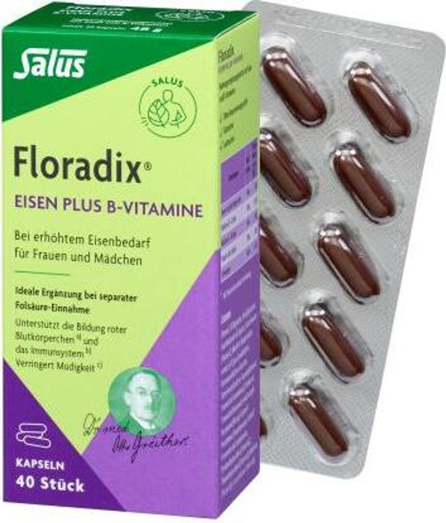Salus Floradix Eisen plus B-Vitamine Kapseln 40 St