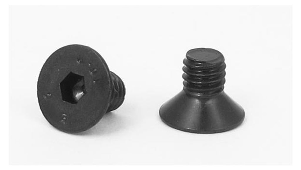 100 Stš¹ck M4 x 6mm Senkkopfschrauben Metrisch Flachkopfschrauben Senkkopfschrauben mit Innensechskant Schwarz