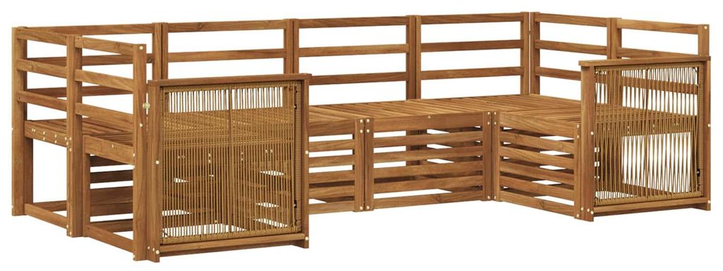 Möbel Ecksofa Set 5 pcs Natur Massivholz AkazieGartensofas - Gartensofas c1975