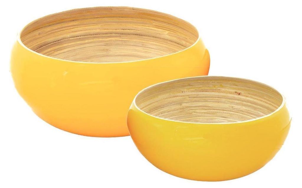 Bambus Schüssel Set Ø 28/ 23 cm S 02 01 085 7 Boom, gelb