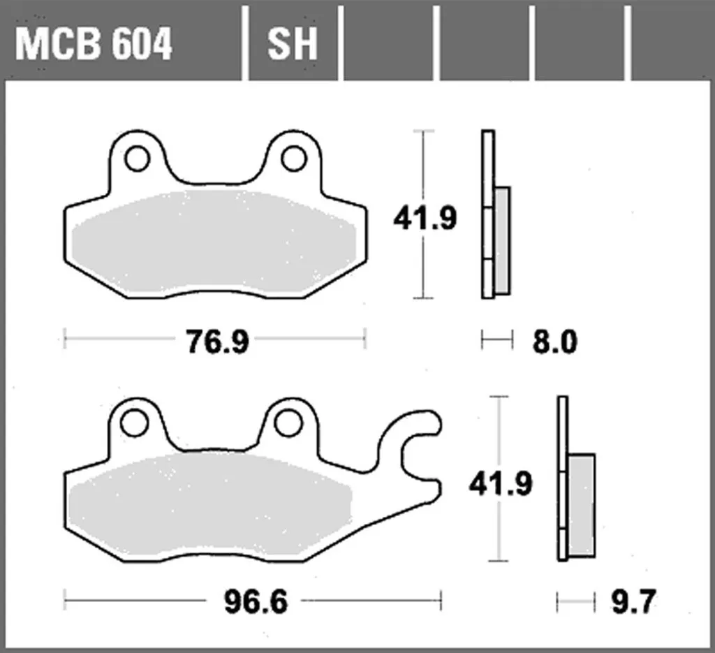 Plaquettes de frein frittées TRW Lucas MCB604SH haute performance moto - 2