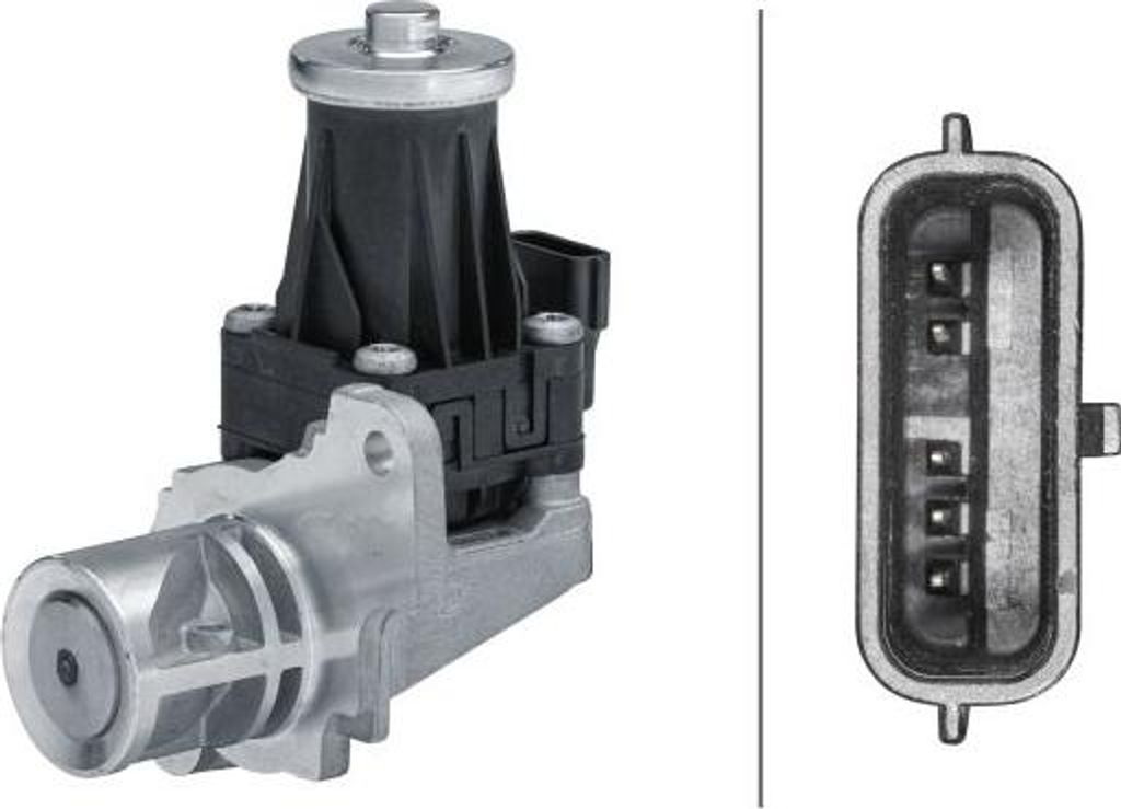 HELLA 6NU 014 864-691 AGR-Ventil OE 8200129863 kompatibel mit Juke, Note, NV200, Qashqai, Clio, Scenic, Kangoo, Megane