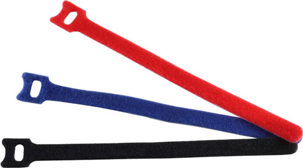 Kabelbinder 11 x 200mm, Klett-Verschluss 12er Set