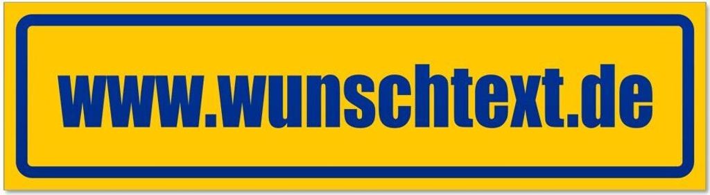 Kiwistar - Autoaufkleber - Blau - 20 x 5,3 cm - wunschte x t Domain - Hinweis Aufkleber Sticker für Auto, Kfz, Fahrrad, PKW, LKW