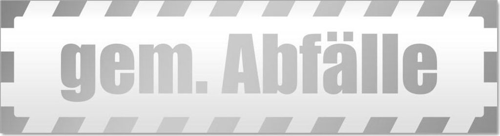 gem. Abfälle gestreift Magnetschild Schild magnetisch