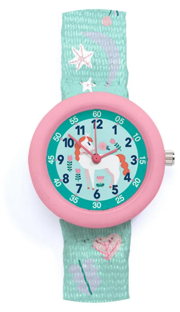 Montre enfant éducative Djeco montre-bracelet chevaux pour fille