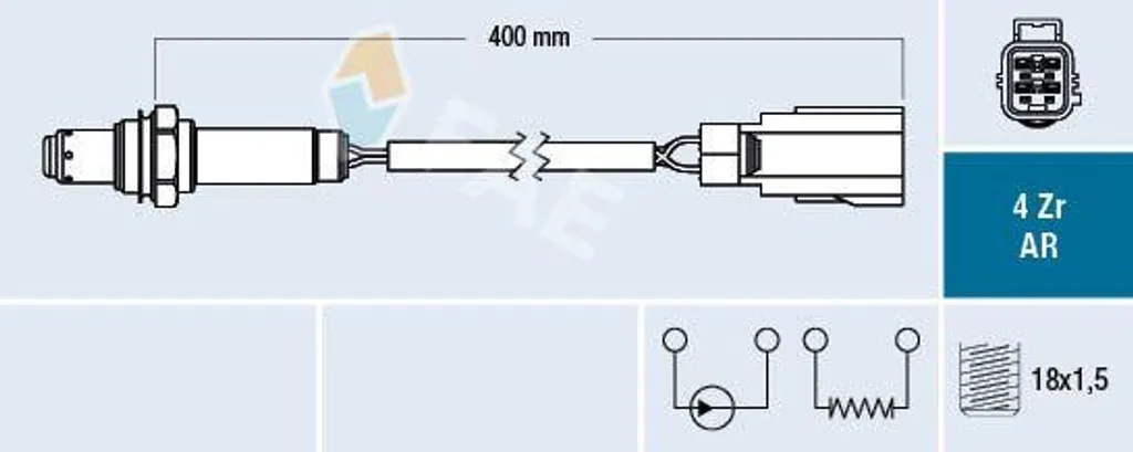 Sonde lambda pour contrôle technique Volvo XC60 V60 S60 FAE 75630