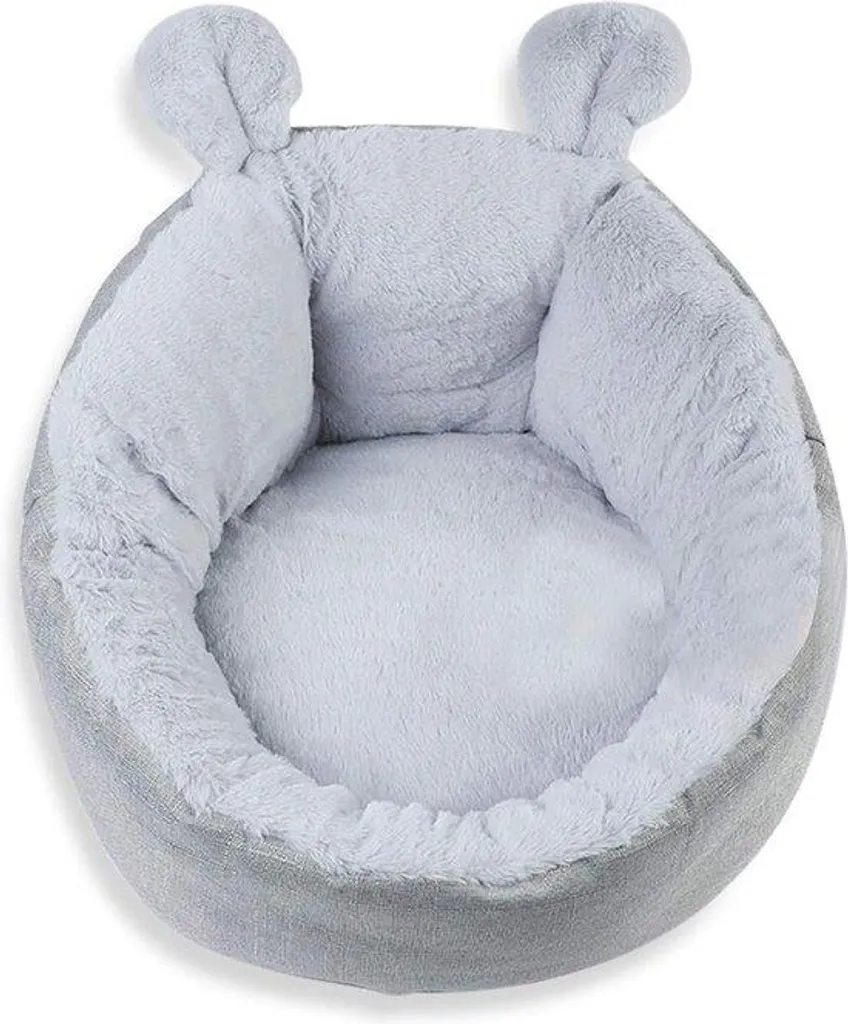 Panier pour chat lavable en peluche - Lit rond apaisant taille moyenne