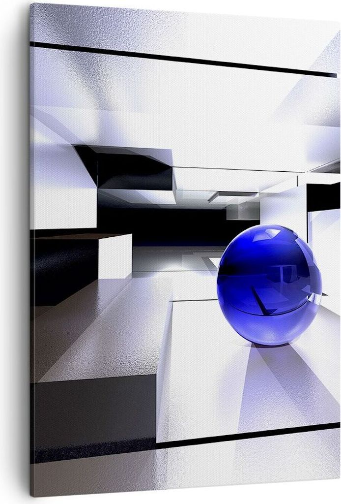 Bild auf Leinwand - Leinwandbild - Einteilig - Grafik kugel geometrie - 50x70cm - Wand Bild - Wanddeko - Wandbilder - Leinwanddruck - Wanddekoratio...