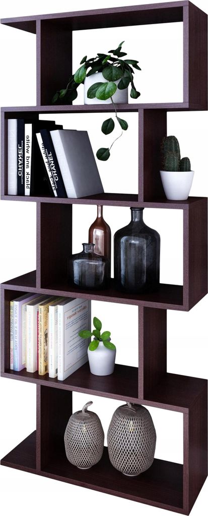 MATKAM BASK Bücheregal aus Holz, B/H/T 76,4 x 176 x 28 cm, Produktbild 