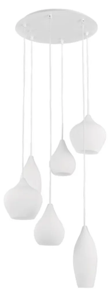 Éclairez votre îlot de cuisine avec la suspension SOFT blanche 6 lampes