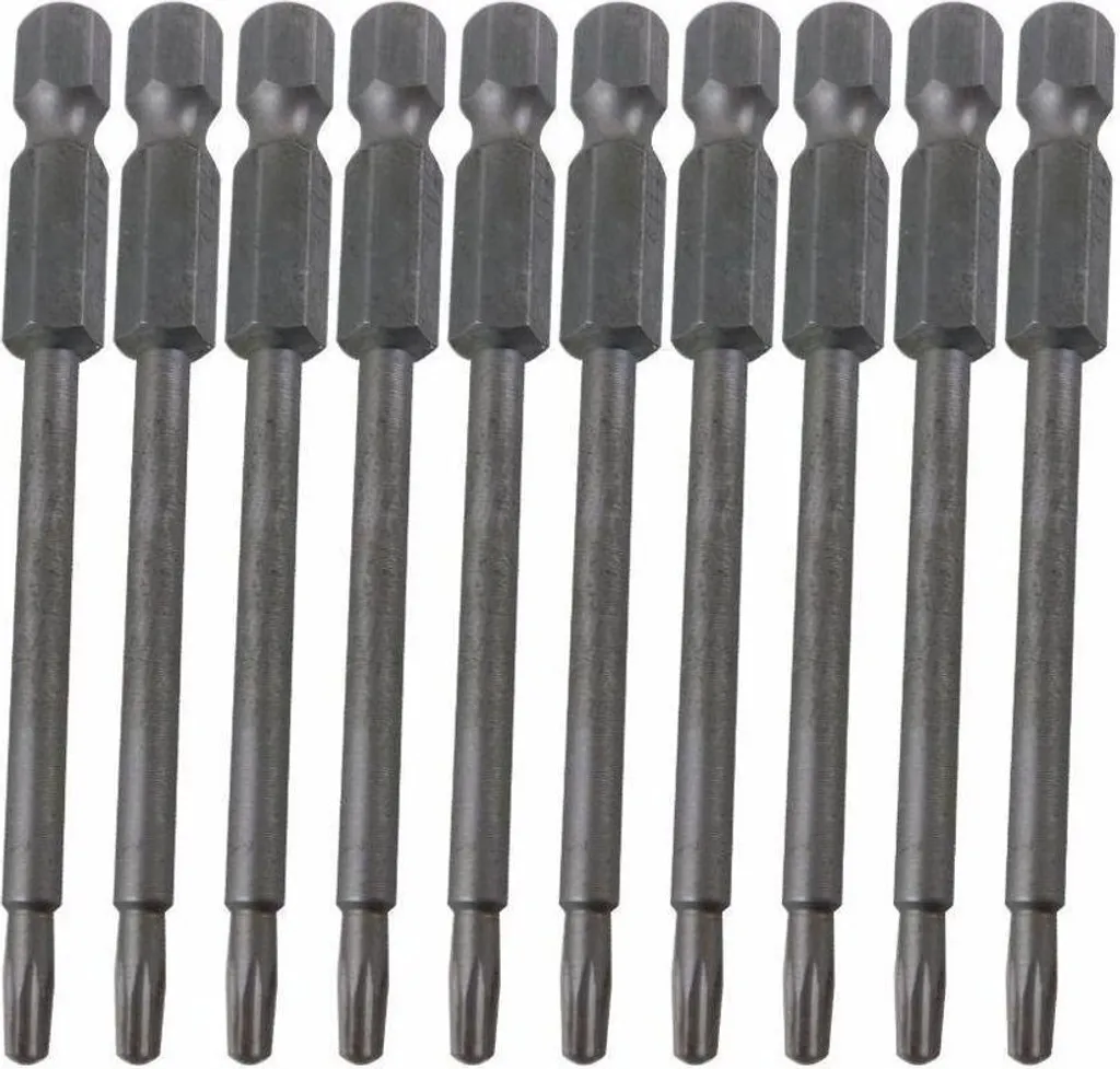 Stock 10 Inserti Torx T40 150mm | Punte Professionali S2 per Industria