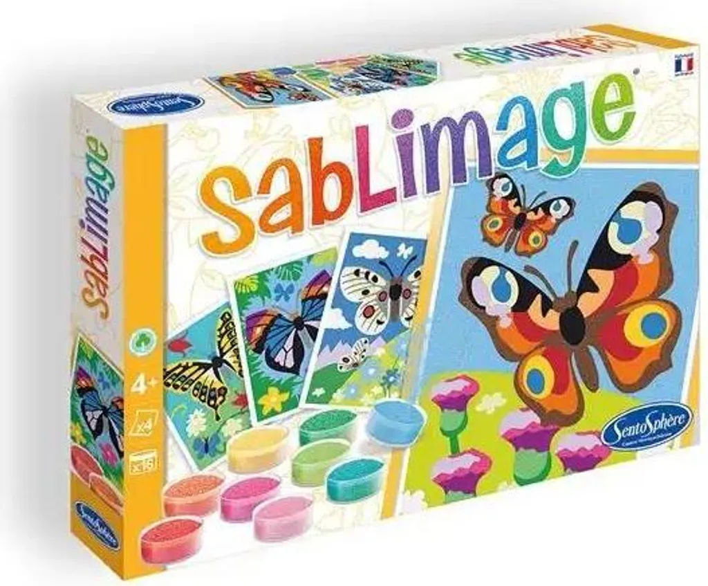 Gioco Creativo Sentosphère Sablimage Farfalle - Pittura Sabbia 4 Tavole