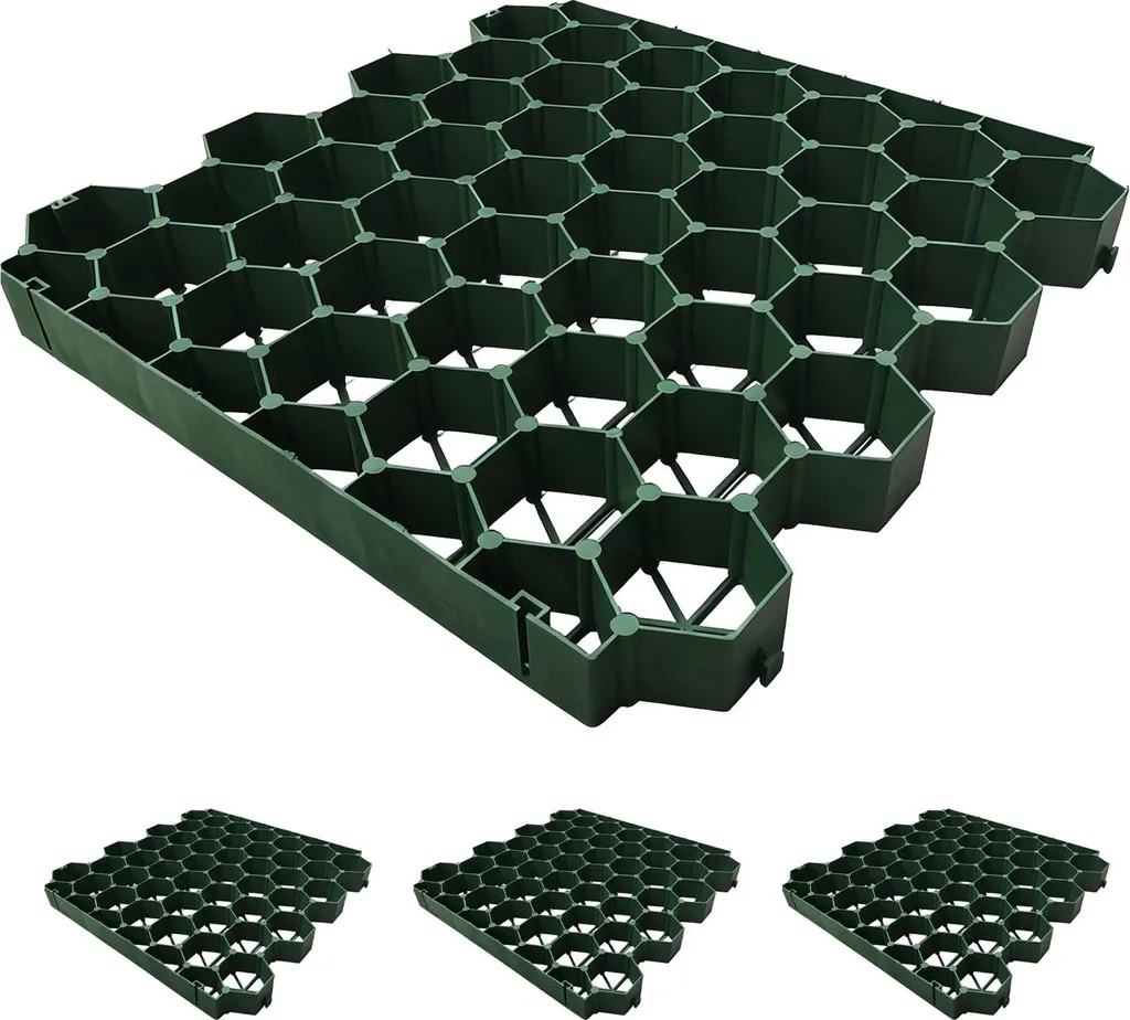 Dalle stabilisatrice de gazon 50x50 cm en plastique recyclé durable
