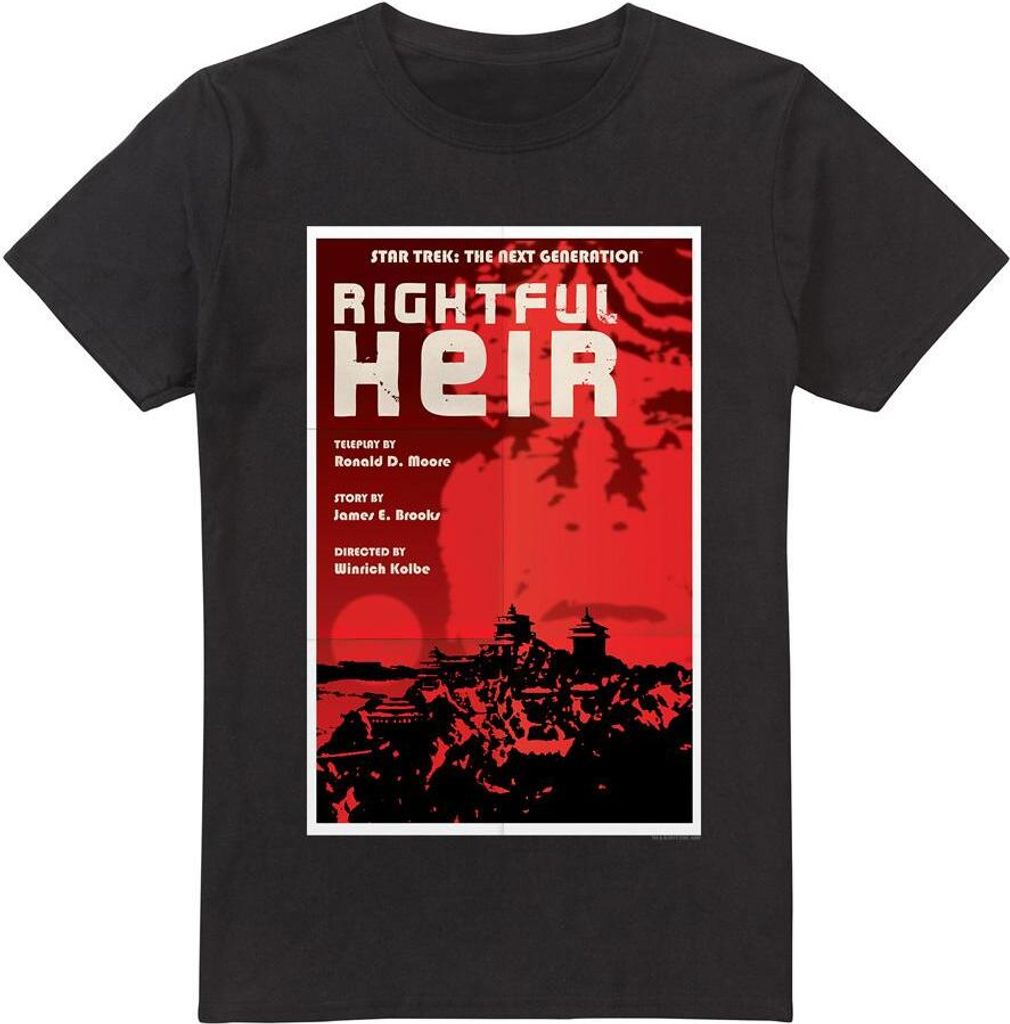 Star Trek - "The Next Generation Season 6 Episode 23" T-Shirt für Herren TV5444 (S) (Schwarz)