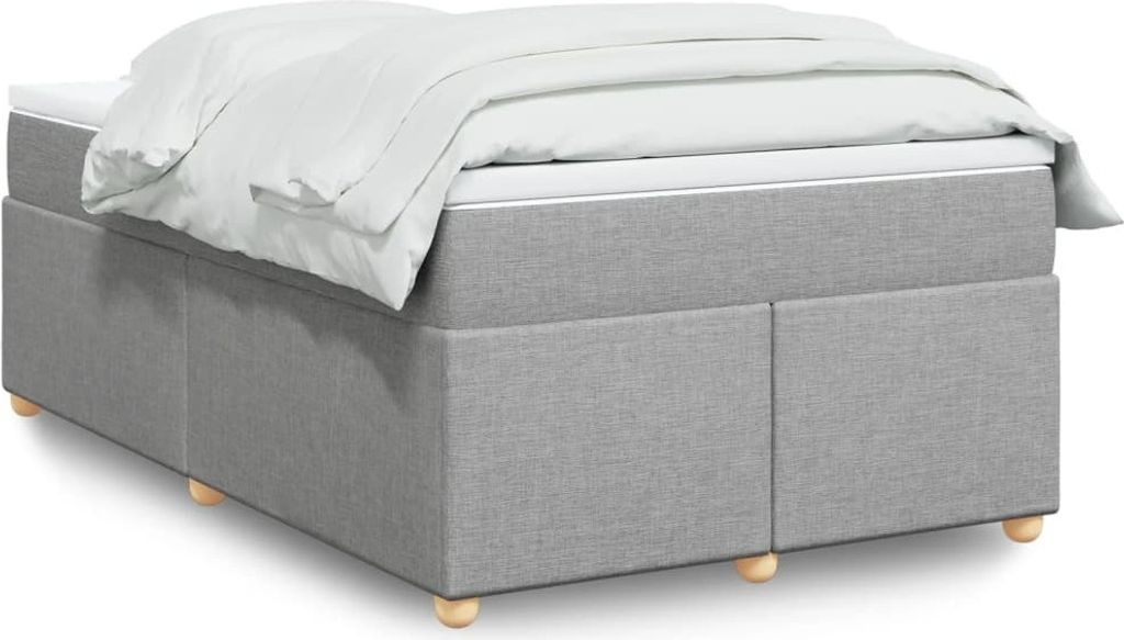 "2026 Promotion" Boxspringbett mit Matratze - Hellgrau 120x200 cm - Stoff - Polsterbett CC14443