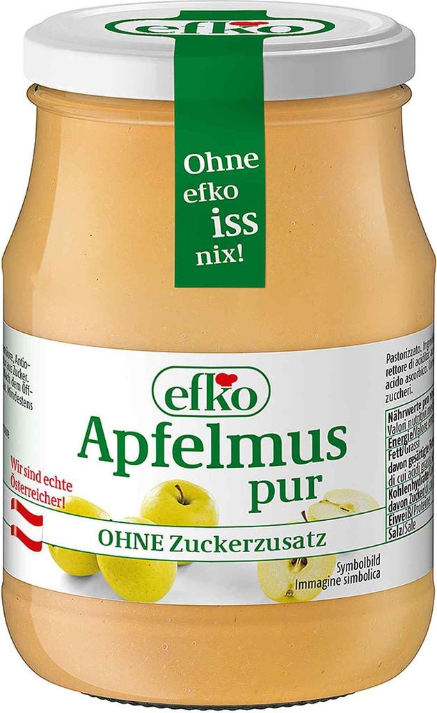 efko Apfelmus pur ohne Zuckerzusatz 350g Produktbild 
