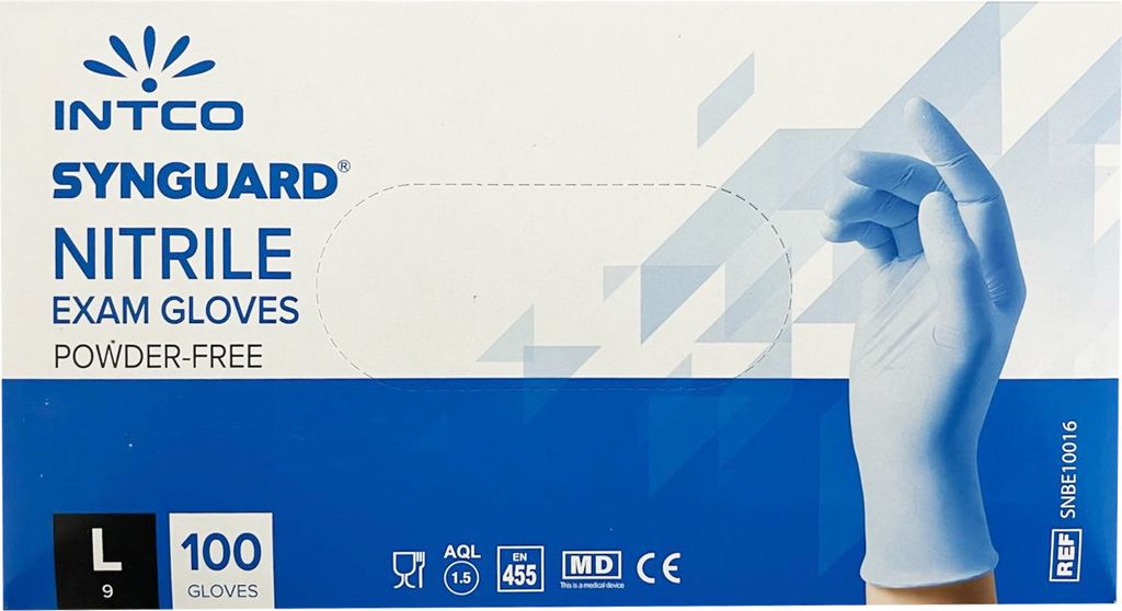 Intco SYNGUARD Nitril Handschuhe (100er Box) blau Produktbild 