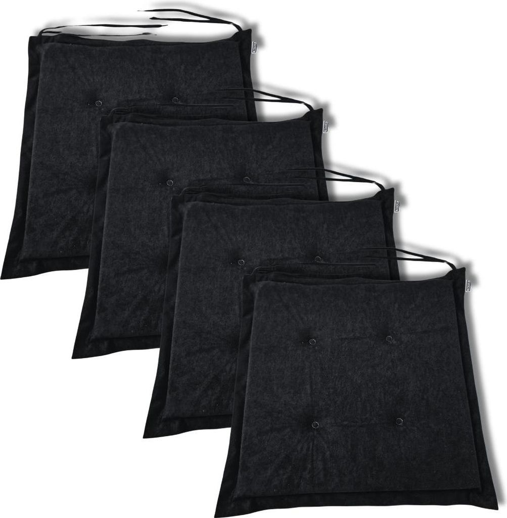 Sada 4 ks polštářů na židli 40x40x3 cm vzor 0001 - měkké Obrázek produktu 
