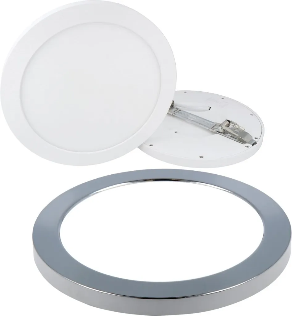 LED Panel 18W Aura Easy Fix Dimmable 4000K Chrome IP20 Round