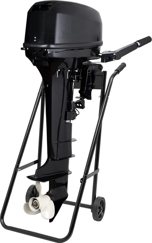 Supporto Motore Fuoribordo Nero 30 CV - Pieghevole e Robusto in Acciaio