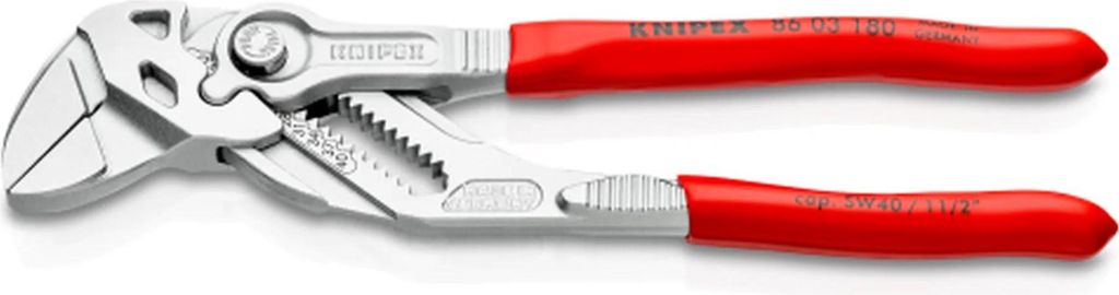 Pince-clé 180mm KNIPEX 86 03 180 capacité 40mm Image du produit 