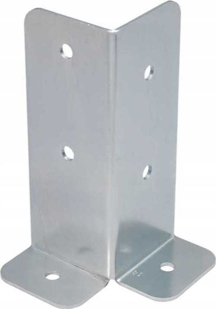 Sockel für Verbindungspfosten, verzinkt, 75x75x200x3 mm